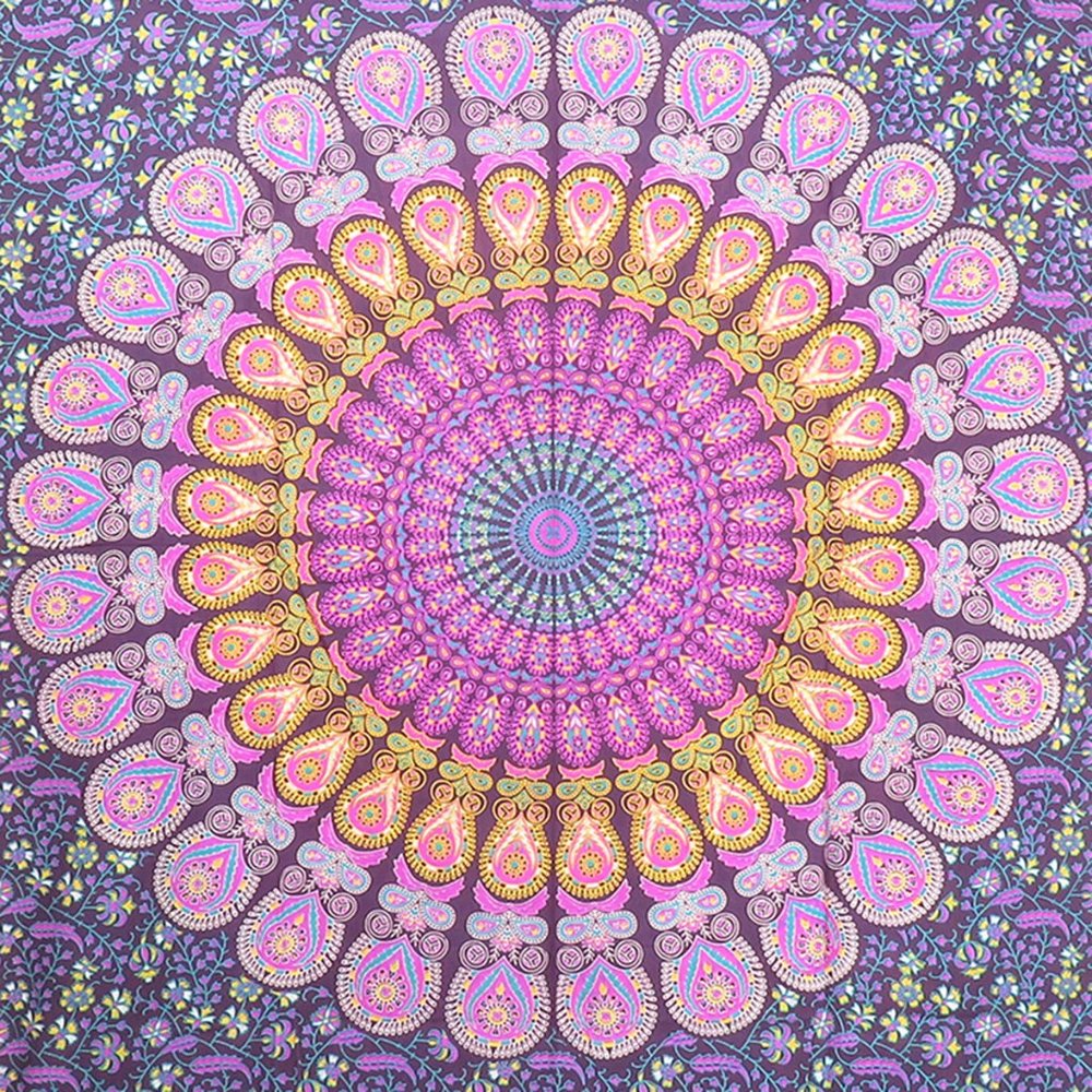 Oussum Cotton Mandala Pink Tapestry Decor for Dorm